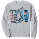 Graue Vintage Star Wars R2D2 Herrensweatshirts mit Graffiti-Motiv Größe S 