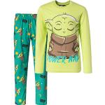 Reduzierte Grüne Star Wars Lange Kinderschlafanzüge aus Baumwolle für Jungen Größe 158 