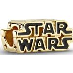 Reduzierte Schwarze PANDORA Logo Star Wars Charms vergoldet für Herren 