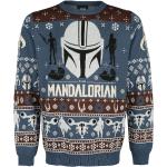Bunte Star Wars The Mandalorian Weihnachtspullover für Herren Größe M zu Weihnachten 