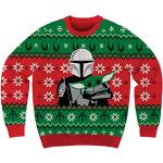 Schwarze Star Wars The Mandalorian Herrensweatshirts aus Acryl Größe L Weihnachten 