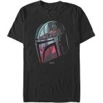 Schwarze Kurzärmelige Star Wars The Mandalorian T-Shirts aus Baumwolle für Herren Größe XXL 