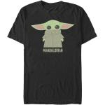 Schwarze Kurzärmelige Star Wars The Mandalorian T-Shirts aus Baumwolle Größe L 