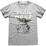 Graue Star Wars Yoda T-Shirts für Damen Größe XL 