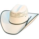 Weiße Gestreifte Cowboyhüte aus Stroh 57 für Herren Größe XL 