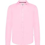 Pinke Unifarbene Langärmelige State of Art Herrenlangarmhemden aus Leinen Größe 3 XL 