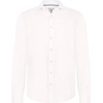 Weiße Unifarbene Langärmelige State of Art Herrenlangarmhemden aus Leinen Größe 3 XL 