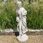 Weiße 25 cm Gartenfiguren & Gartenskulpturen aus Stein 