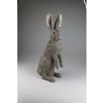Reduzierte Graue 52 cm Hasen-Gartenfiguren aus Kunststein 
