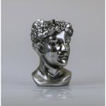 Reduzierte Silberne 22 cm Gartenfiguren & Gartenskulpturen aus Stein bepflanzbar 