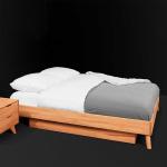 Braune Moderne Basilicana Rechteckige Betten mit Bettkasten geölt aus Massivholz mit Stauraum 90x190 