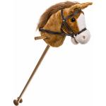 Steckenpferd Brownie ca. 100 cm Stockpferd Pferd Kopf Holz Stiel Kuschel- Pferd Steckenpferde braun