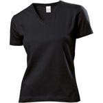 Braune Stedman V-Ausschnitt T-Shirts aus Baumwolle für Damen Größe L 