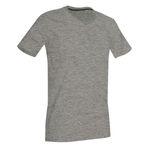 Beige Stedman V-Ausschnitt T-Shirts aus Baumwolle für Herren Größe M 