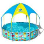 Bunte Bestway Inflatables Splash-in-Shade Runde Stahlwandpools & Frame Pools mit Dach 