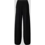 Schwarze Unifarbene Loose Fit Stefanel Bundfaltenhosen aus Baumwolle für Damen Größe M 