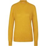 Gelbe Elegante Peter Hahn Kaschmir-Pullover mit Vogel-Motiv aus Wolle maschinenwaschbar für Damen 