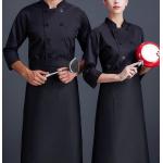Schwarze Atmungsaktive Herrenkochhemden aus Polyester Größe 4 XL 