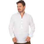 Reduzierte Weiße Stehkragen Stehkragenhemden aus Leinen für Herren Größe 3 XL 