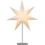 Best Season - Stehlampe Weihnachtsstern Sensy von Star Trading, 3D Papierstern Weihnachten in Weiß mit Metall-Fuß, Dekostern Stehleuchte mit Kabelschalter, E14, Höhe: 78cm