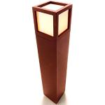 Deko-Light | Pollerleuchte Stehlampe Wegebeleuchtung E27 außen outdoor Höhe 65cm Aluminium Druckguss eckig IP54 | Facado braun