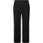 Schwarze Unifarbene STEHMANN 7/8-Hosen aus Baumwollmischung für Damen Größe S 