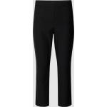 Schwarze Unifarbene STEHMANN 7/8-Hosen aus Baumwollmischung für Damen Größe L 