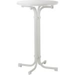 Weiße Best Freizeitmöbel Runde Stehtische & Partytische aus Metall klappbar Höhe 100-150cm, Tiefe 50-100cm 