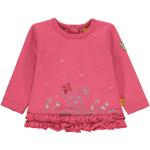 Reduzierte Pinke Langärmelige Steiff Kindersweatshirts mit Rüschen aus Baumwolle maschinenwaschbar für Mädchen für den für den Herbst 