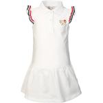 Weiße Kurzärmelige Steiff Kinderkleider A-Linie mit Rüschen aus Baumwolle für Mädchen Größe 92 
