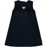 Marineblaue Kurzärmelige Steiff Kindersamtkleider mit Reißverschluss aus Jersey für Mädchen Größe 122 