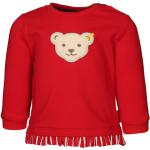Rote Langärmelige Steiff Kindersweatshirts aus Baumwolle für Mädchen Größe 86 