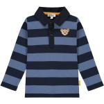 Blaue Gestreifte Langärmelige Steiff Langarm-Poloshirts für Kinder aus Baumwollmischung für Jungen Größe 98 