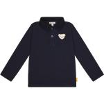 Dunkelblaue Unifarbene Langärmelige Langarm-Poloshirts für Kinder aus Baumwolle trocknergeeignet für Jungen Größe 104 
