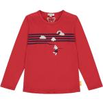 Rote Langärmelige Steiff Longsleeves für Kinder & Kinderlangarmshirts ohne Verschluss aus Jersey Größe 104 