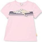 Fliederfarbene Maritime Kurzärmelige Steiff Rundhals-Ausschnitt Kinder T-Shirts für Mädchen Größe 104 