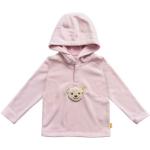 Rosa Unifarbene Steiff Kinderhoodies & Kapuzenpullover für Kinder mit Knopf aus Fleece Größe 98 