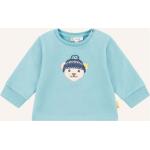 Reduzierte Hellblaue Steiff Kindersweatshirts ohne Verschluss aus Baumwolle Größe 86 
