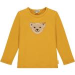Gelbe Langärmelige Steiff Longsleeves für Kinder & Kinderlangarmshirts aus Baumwolle für Mädchen 