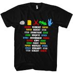 Schwarze The Big Bang Theory Sheldon Cooper T-Shirts aus Baumwolle für Herren Größe 4 XL 