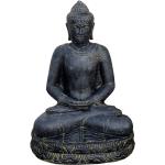 Asiatische 80 cm Buddha-Gartenfiguren aus Stein 