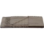Graue Gestreifte Steinbeck Decken aus Wolle 130x190 