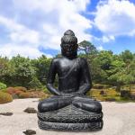 Asiatische 100 cm Buddha-Gartenfiguren aus Kunststein 