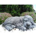 Graue 21 cm Hundefiguren aus Kunststein 