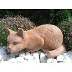 15 cm Katzenfiguren für den Garten aus Kunststein 