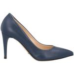 Reduzierte Mitternachtsblaue Stele Pfennigabsatz High Heels & Stiletto-Pumps aus Nappaleder für Damen Größe 40,5 