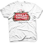 STELLA ARTOIS Offizielles Lizenzprodukt Belgium Logo Herren T-Shirt (Weiß), Medium