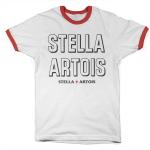 Stella Artois Retro Wordmark Ringer Tee T-Shirt White-Red