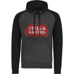 Stella Artois Washed Logo Baseball Hoodie Dark-Grey-Black