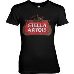 Stella Artois Washed Logo Girly Tee Damen T-Shirt Black